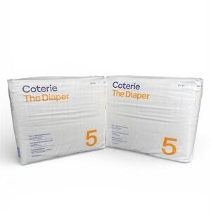 NWT Coterie The Diaper Size 5 27+ Lbs 2 Packs44 Individual Diapers Plant Based